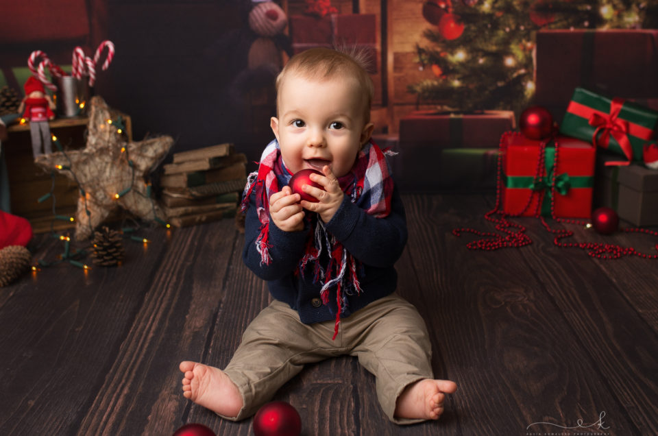 Sesja świąteczna z psem