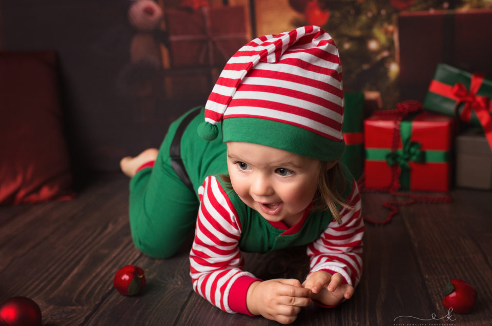 Aluś i Sofia na sesji świątecznej