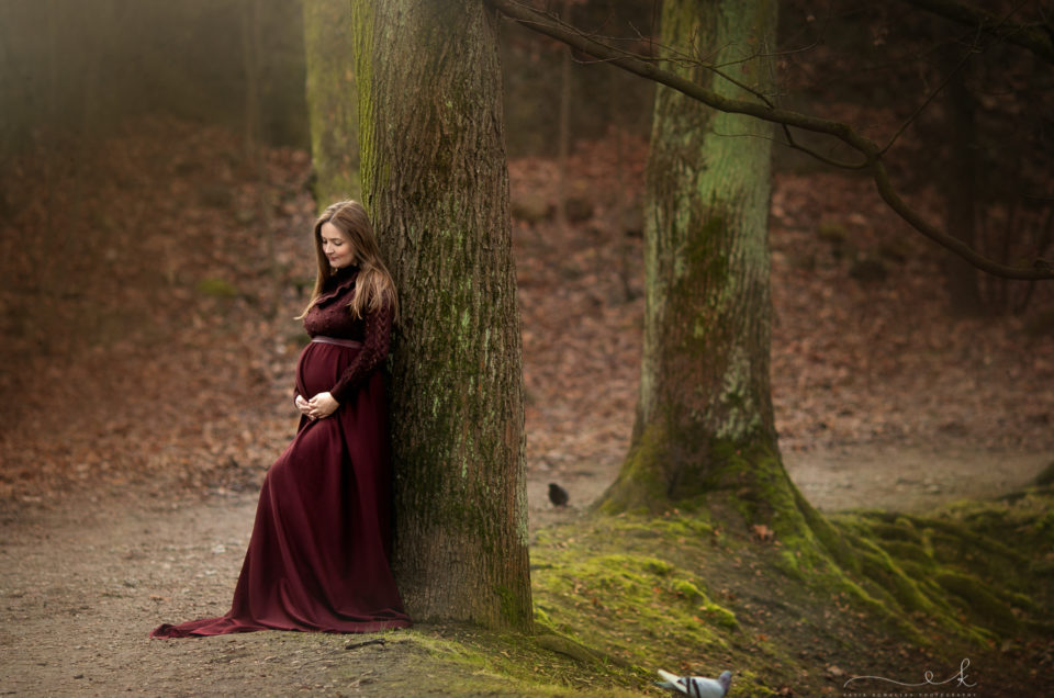 Plenerowa sesja brzuszkowa