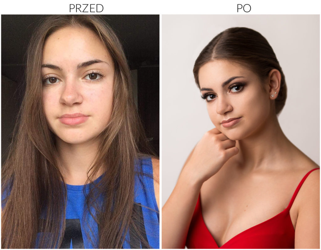 sesja kobieca z metamorfozą