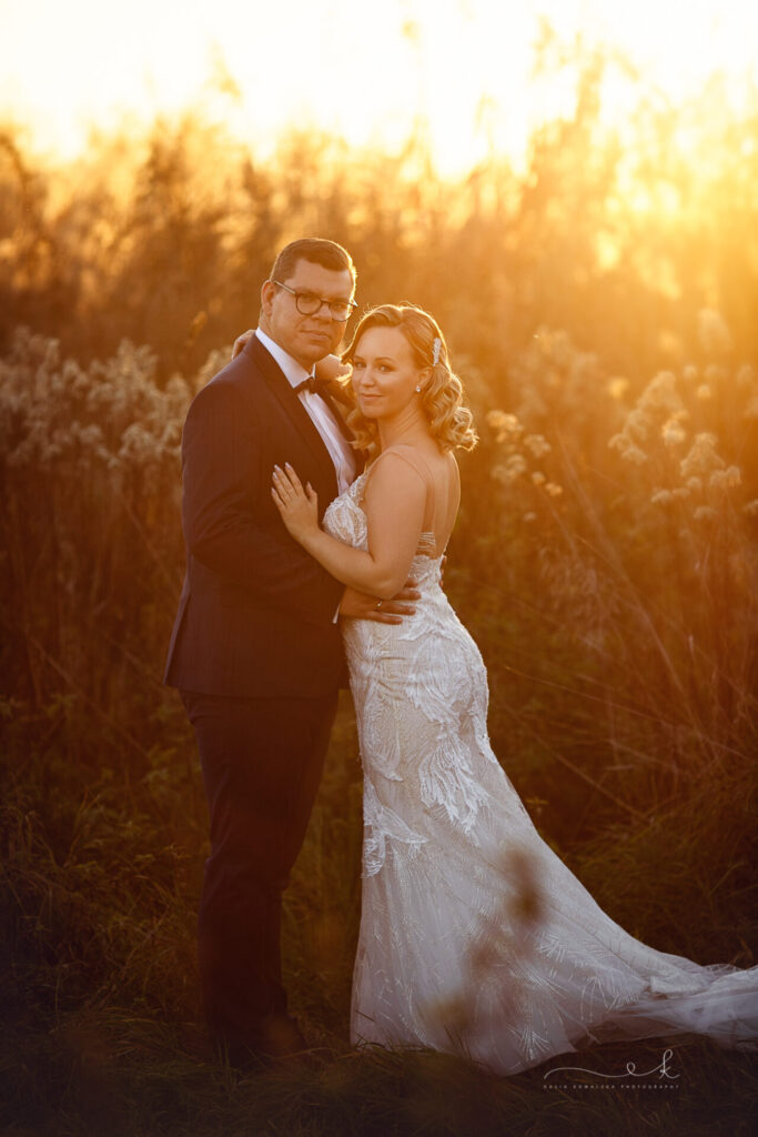 jesienny plener ślubny