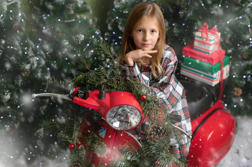 Mini sesja świąteczna na vespie