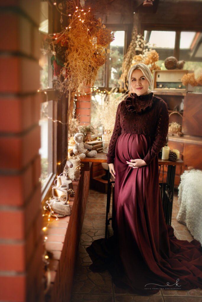 Sesja ciążowa na tarasie