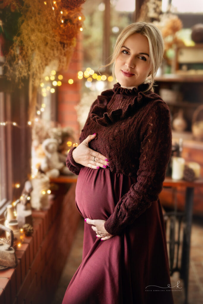 Sesja ciążowa na tarasie