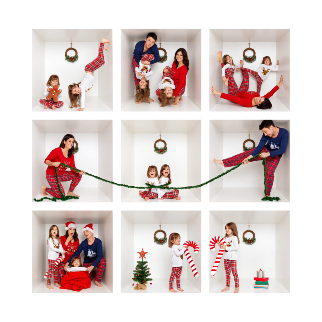 Rodzinna sesja świąteczna w boxie